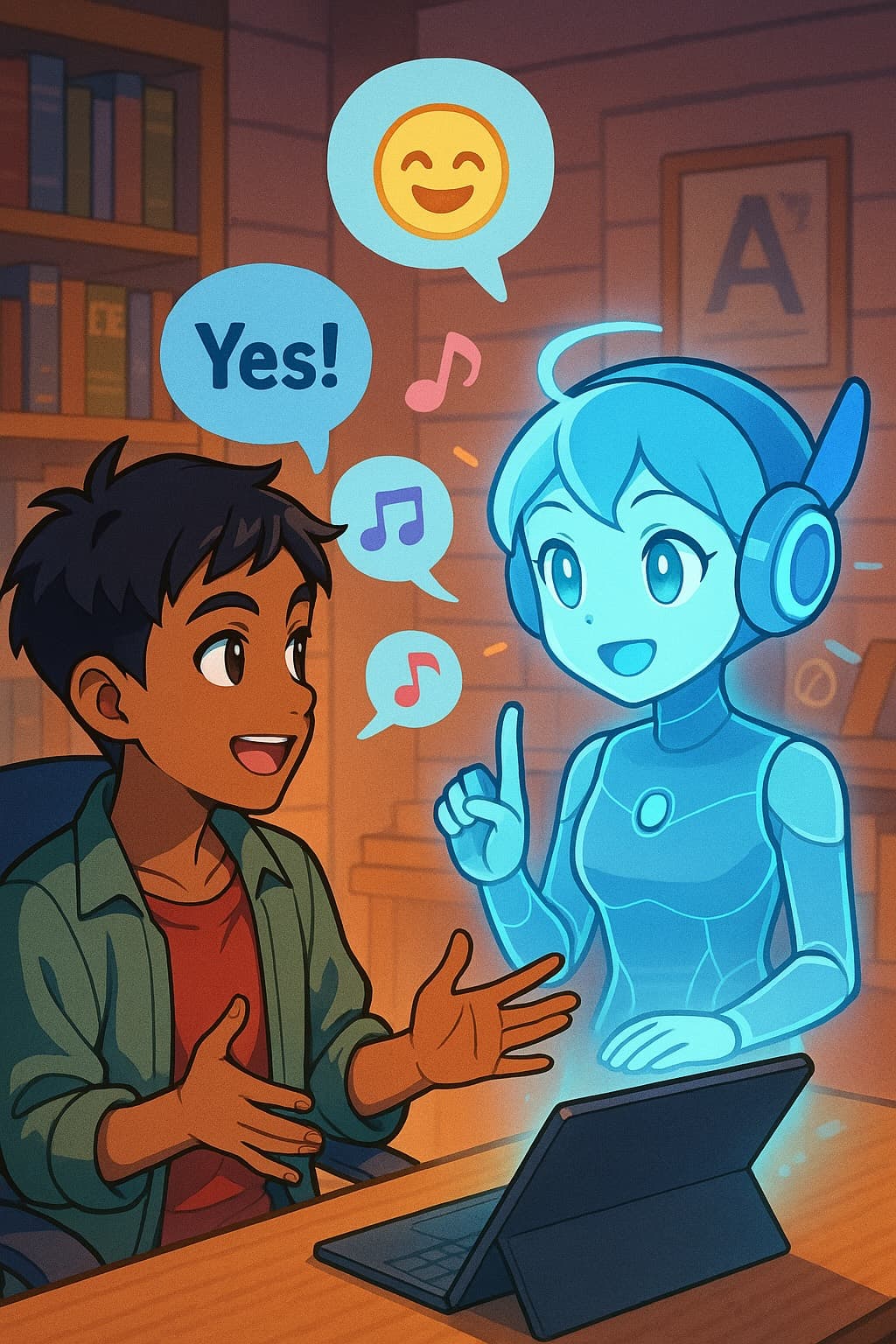 Luyện nói và luyện phản xạ với AI